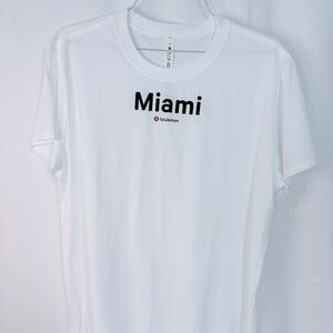 NWT✨LULULEMON✨ All Yours Cotton Tee 🌴 MIAMI🌴 White, sz 10